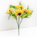 Schöne Sonnenblumen-Kunstblumen, hochwertiger Blumenstrauß, Sommer-Hochzeit, Heimdekoration, künstliche Blumen, Balkon, Wohnzimmer-Dekoration